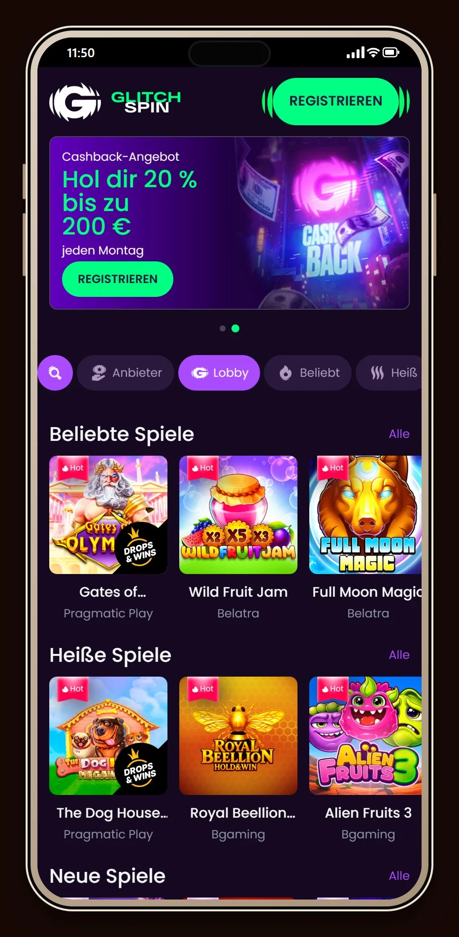 muchbetter casino österreich: Startseite von Glitch Spin