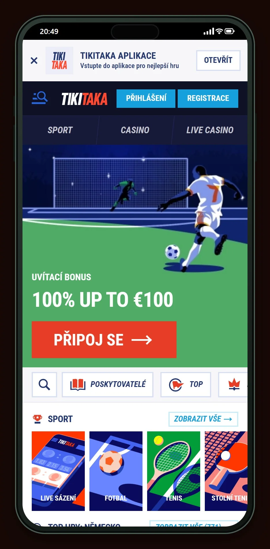 online casino MuchBetter: úvodní stránka kasina TikiTaka