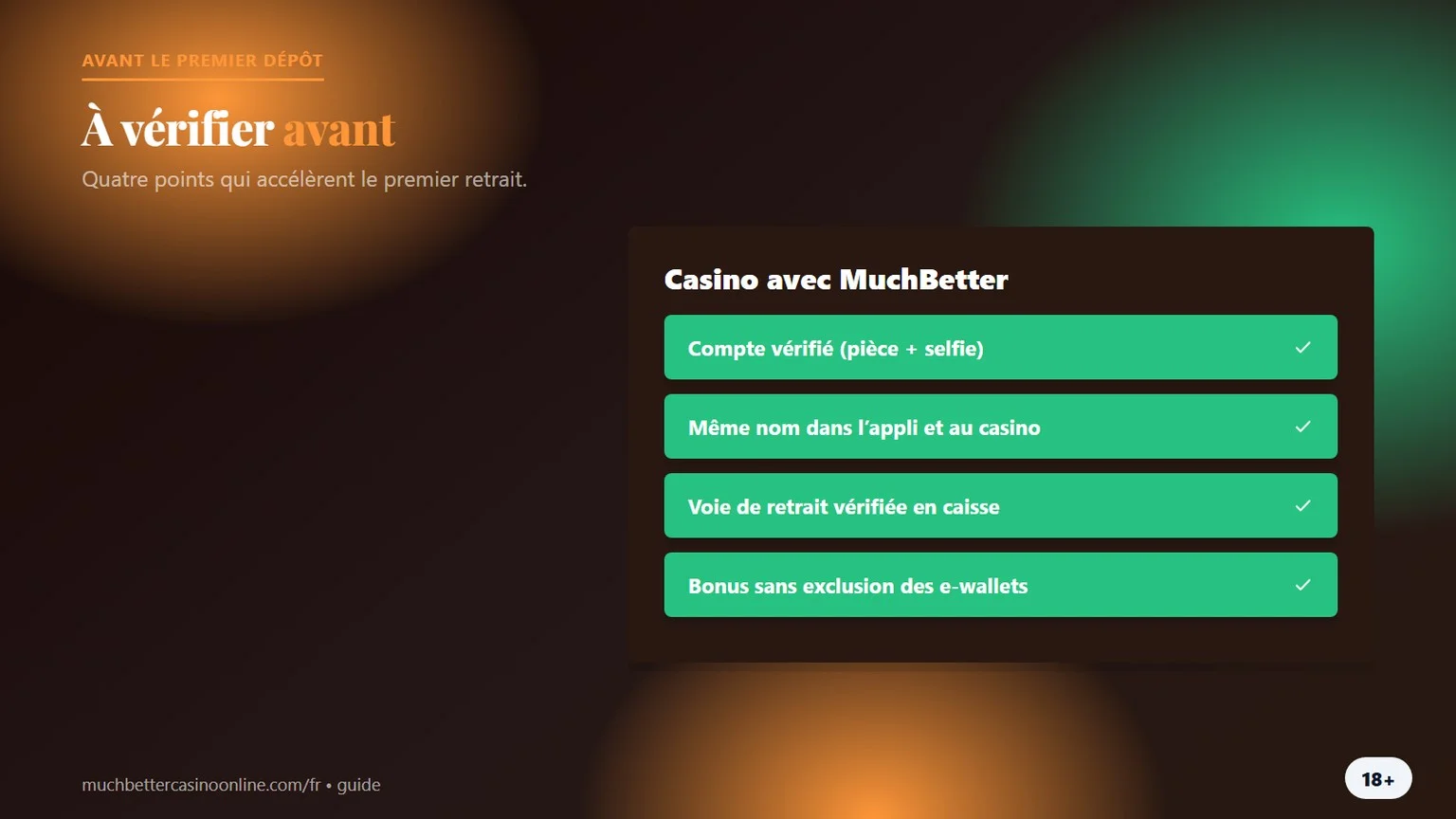 Casino qui accepte MuchBetter : les points à vérifier