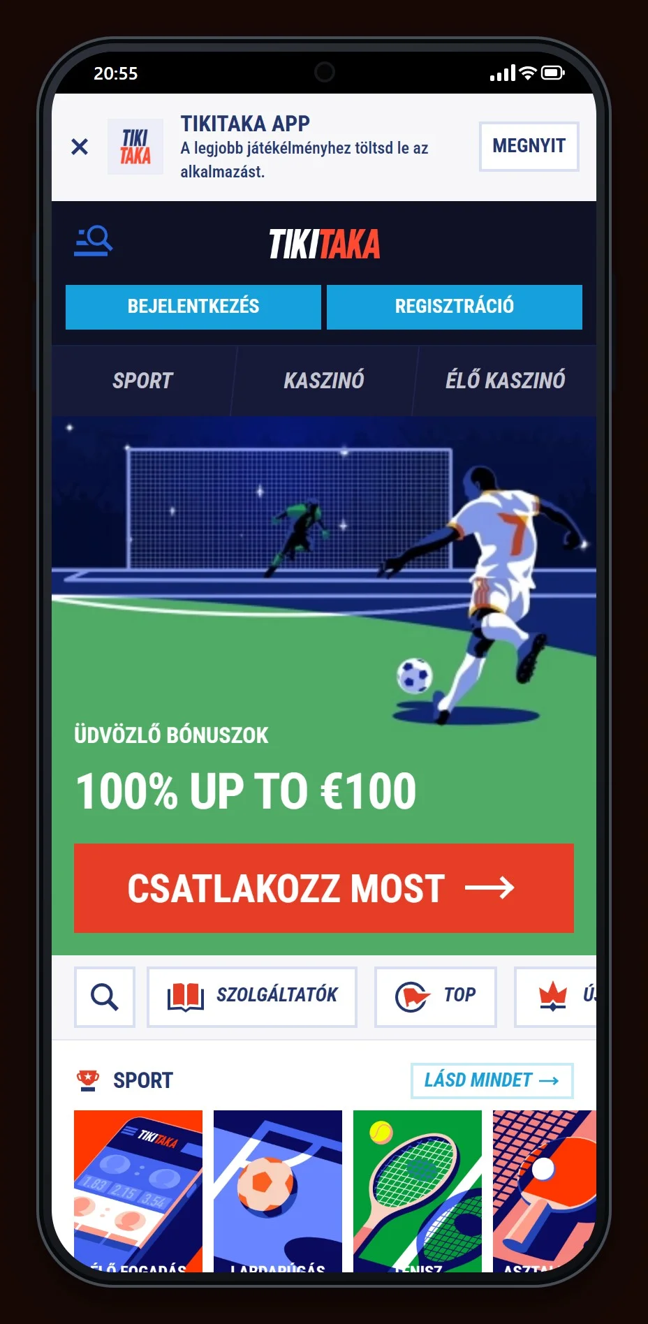 MuchBetter vélemények: TikiTaka kaszinó lobbija