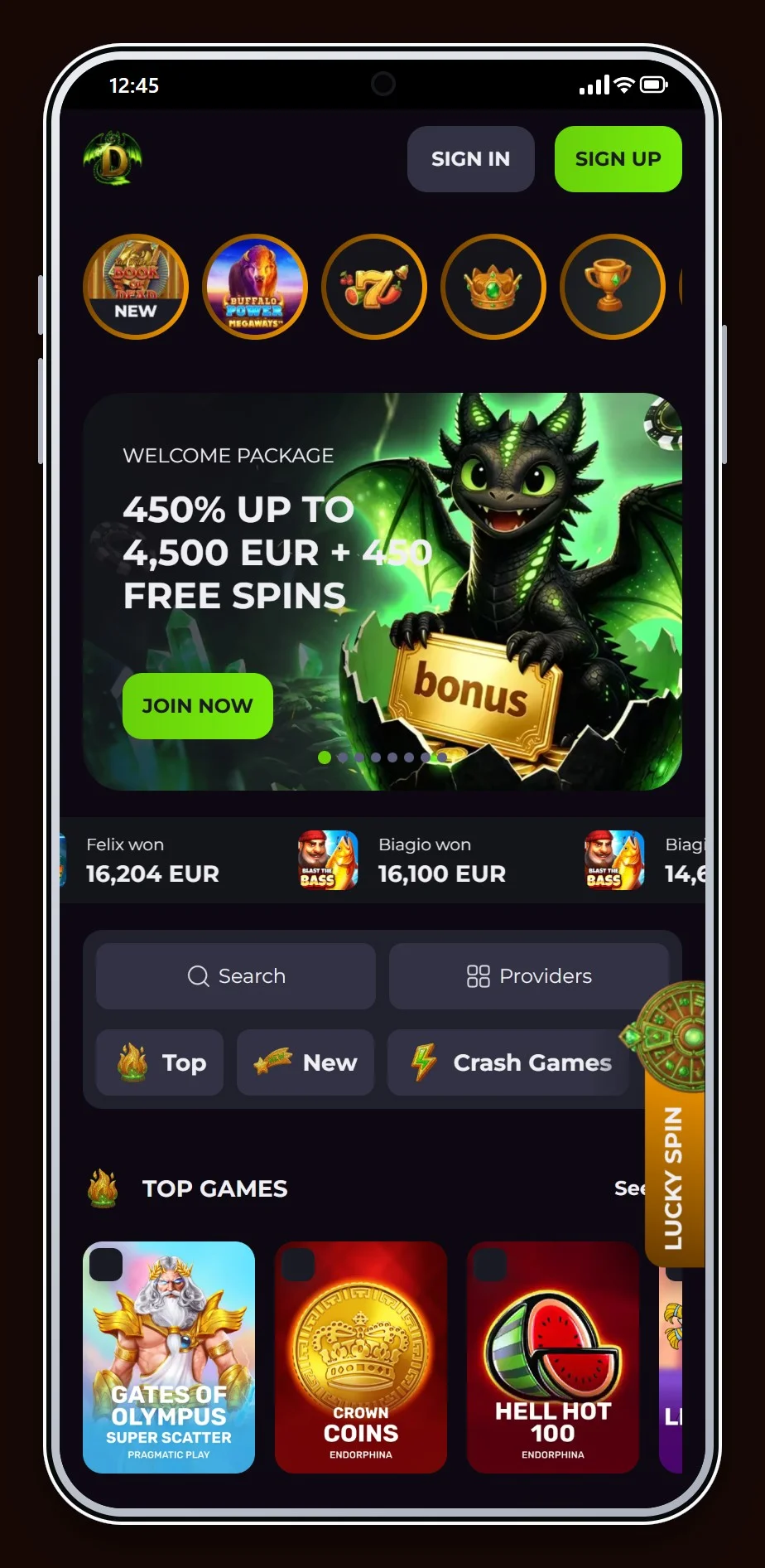 online casinos muchbetter: de homepage van casino Drakaris