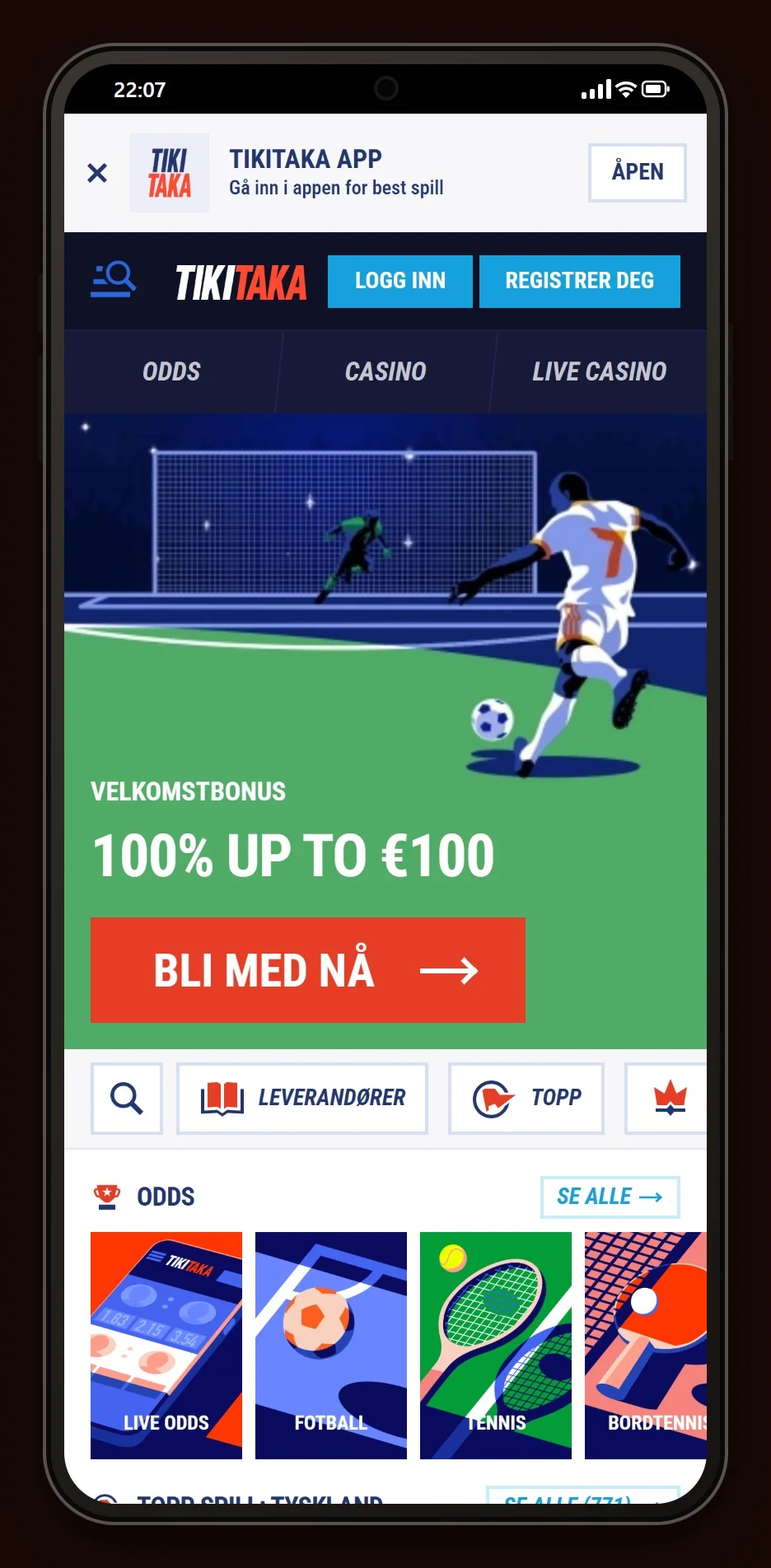 casino muchbetter: forsiden hos TikiTaka
