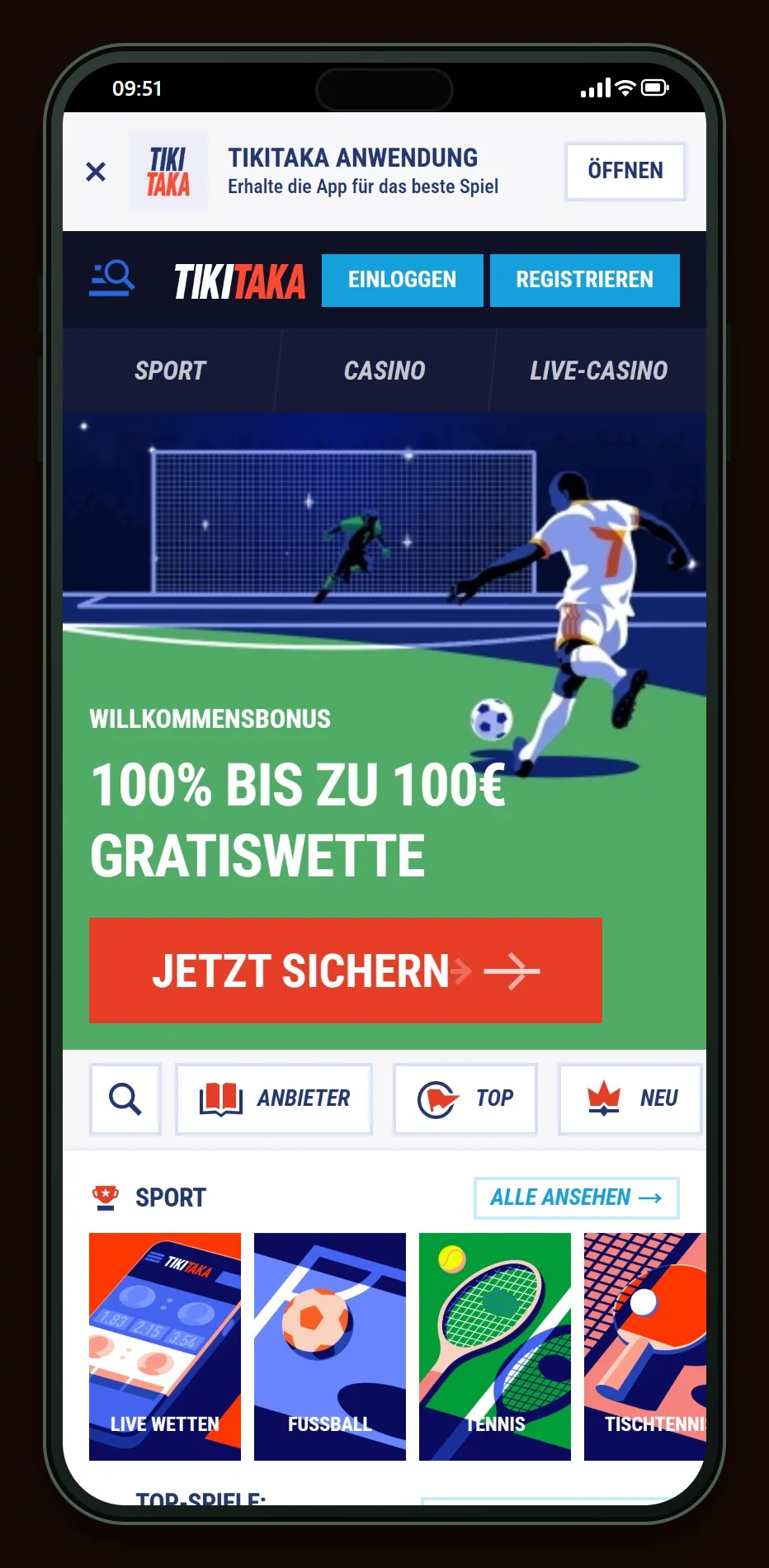bestes MuchBetter Casino: die Lobby von TikiTaka
